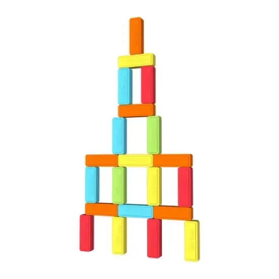 Waloo Sports Jumbo Reversible Tumbling Tower & Dominoes - 50pc Set image {2}