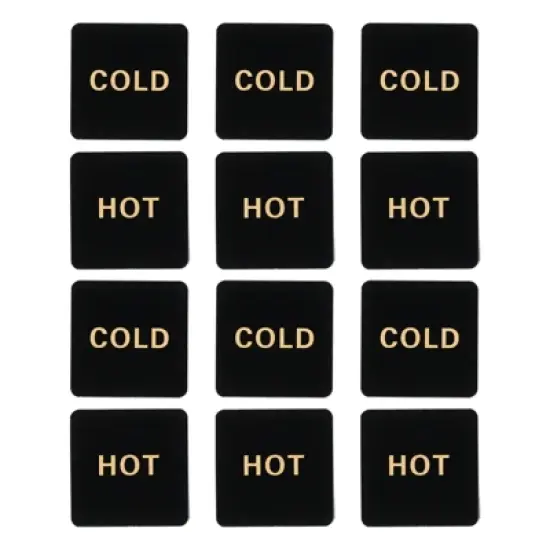 Unique Bargains Acrylic Self-Adhesive Decor Faucets Sinks Hot/Cold Water Label image {5}