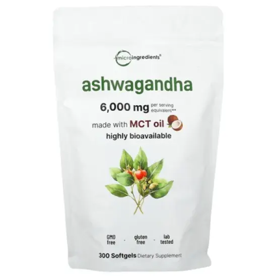 Micro Ingredients Ashwagandha, 300 Softgels image {2}