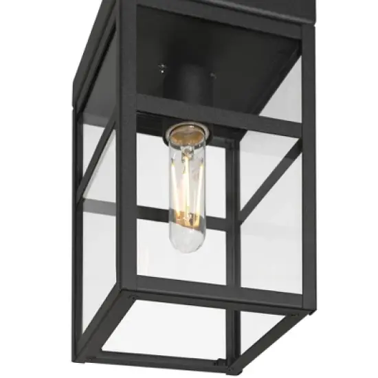 John Timberland San Lucas 10 1/4" High Sand Black Outdoor Flushmount Ceiling Light image {2}