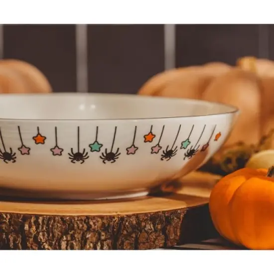 Silver Buffalo Sanrio Hello Kitty Pumpkin Boo 9-Inch Ceramic Coupe Dinner Bowl image {5}