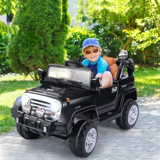 Costway 12V MP3 Kids Ride On Truck  Car RC Remote Control w/ LED Lights Music image {1}