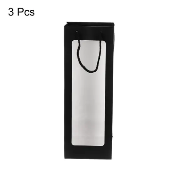 Unique Bargains Paper Gift Bag with Transparent Window Pack Bouquet Bag image {2}