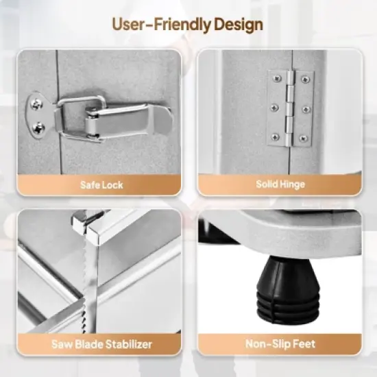 ROVSUN 1500W Electric Bone Saw Machine 6 Saw Blades,Stainless Steel 19.4 x 15.2 In Table for Chicken Fish Beef image {6}