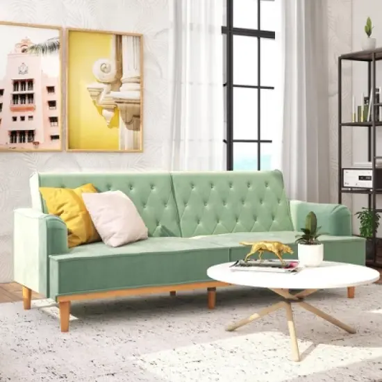 Stella Vintage Convertible Sofa Bed Futon - Mr. Kate image {12}