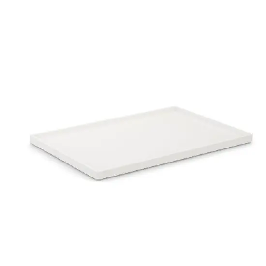 TRU RED Slim Stackable Plastic Tray White TR55265 image {1}