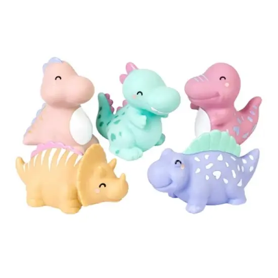 SARO "Happy Dinos" Bath Toys: Mold-Free Vinyl Bath Fun - Safe Sensory Play for Toddlers & Babies, BPA-Free Dinosaur Toys image {3}
