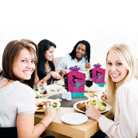 Big Dot of Happiness Tumble, Flip and Twirl - Gymnastics - Table Decorations - Birthday Party or Gymnast Party Fold and Flare Centerpieces - 10 Count image {4}