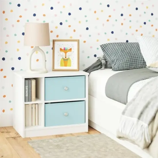 Elannie Avenue Nightstand with 2 Fabric Bins - Room & Joy image {3}