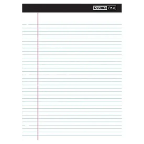 MyOfficeInnovations Double Pad Notepads 8.5x11.75 White 100 Sh/Pd 6 Pd/Pk 478900 image {5}
