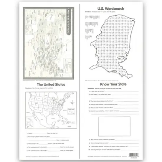 Teacher Created Resources US Map Chart image {1}