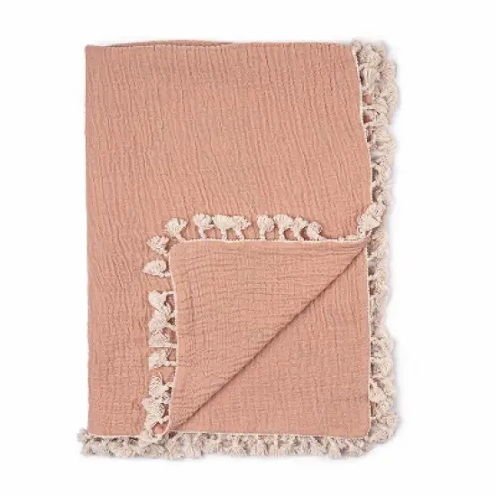 Crane Baby 6-Layer Muslin Baby Blanket with Tassel Edge image {7}