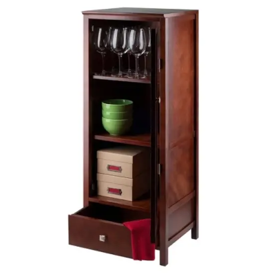 Brooke Jelly Close Cupboard with Door and Drawer Wood/Espresso - Winsome image {5}