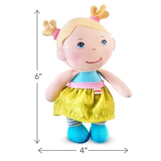 HABA Mini Soft Doll Talisa - Tiny 6" First Baby Doll from Birth and Up image {2}