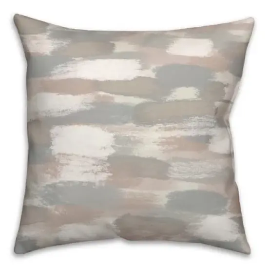 Creative Products Gray Brushstroke Pattern 18x18 Indoor / Outdoor Pillow image {9}