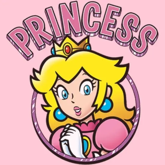 Girl's Nintendo Princess Peach Circle T-Shirt image {1}