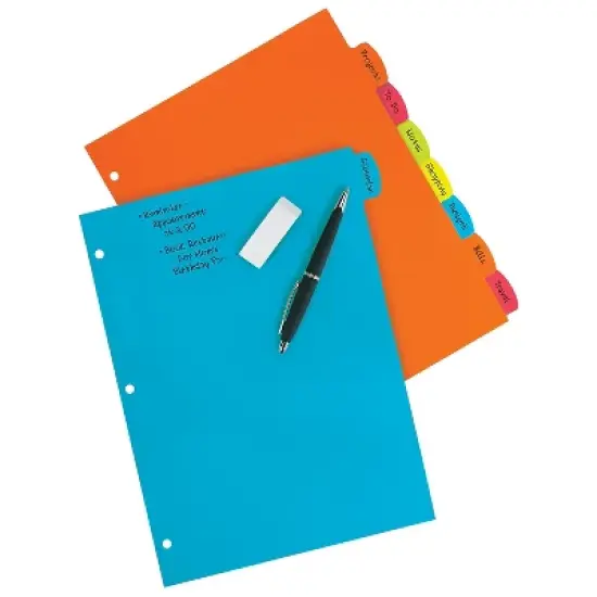 Avery Big Tab Write & Erase Plastic Tab Dividers Multicolor 2609668 image {1}