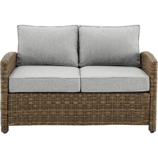 HomeStock Bradenton Outdoor Wicker Loveseat image {3}