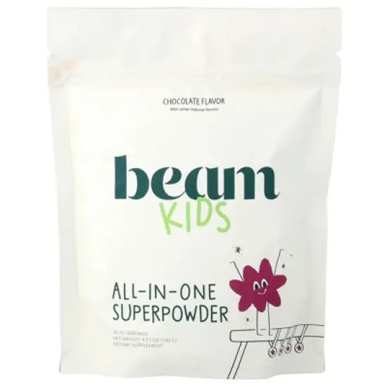 Beam Kids All-in-One Superpowder, Chocolate, 4.93 oz (140 g) image {2}