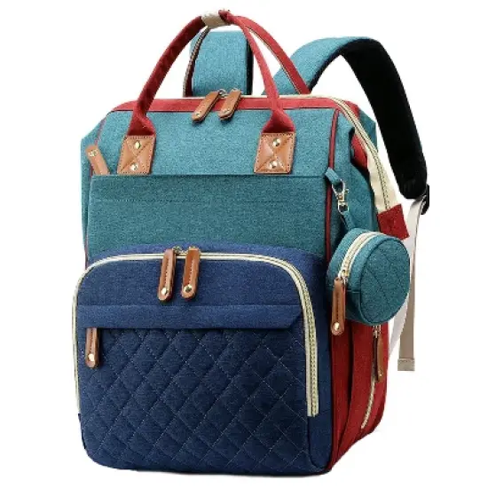 Itopfox Unisex Diaper Backpack with 16 Pockets, Pacifier Case & Pad, Lightweight & Durable for Travel, Shopping, Outings image {7}