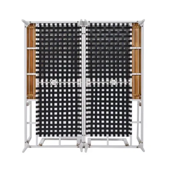 2-Piece Outdoor Patio Metal Padded Daybed with Wood Topped image {14}