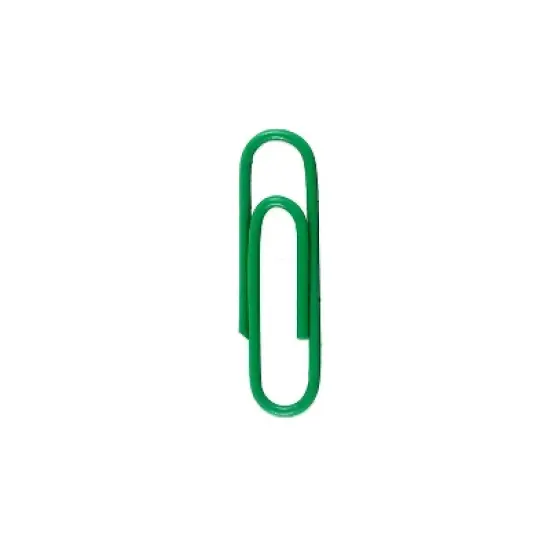 JAM Paper Colored Standard Paper Clips Small 1 Inch Green Paperclips 2183752A image {2}