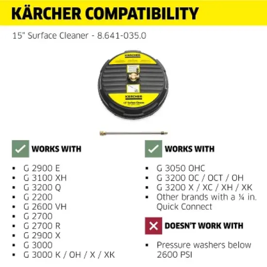 Karcher 15" Surface Cleaner Pressure Washer Surface Cleaner image {6}