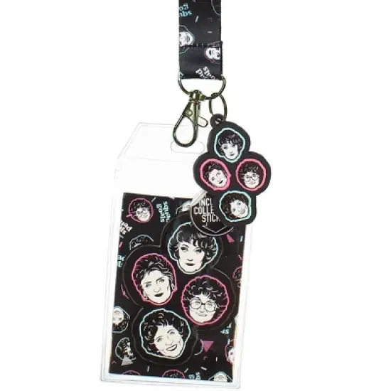 Golden Girls Squad Goals ID Lanyard Badge Holder With Collectible Sticker image {1}