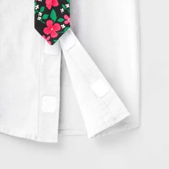 Toddler Boys' Adaptive Holiday Dress Set - Cat & Jack&trade; Gray/Red image {2}