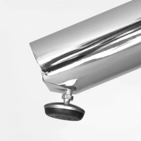 Eileen 43.3 inch Contemporary Round Dining Table With Clear Tempered Transparent Glass Tabletop and Pedestal Legs-The Pop Maison image {3}