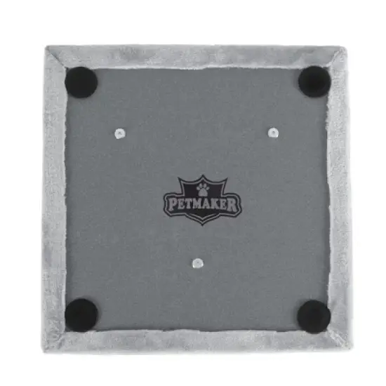 3-Tier Cat Tower with Sisal Rope Scratching Post, 2 Carpeted Napping Perches, Hanging Mouse, and Interactive Toy for Indoor Cat Use by PETMAKER (Gray) image {4}