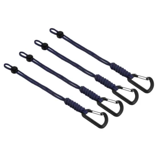 Unique Bargains Braided Wrist Polyester Keychain Badge Lanyard with Snap Hook 4 Pcs image {12}