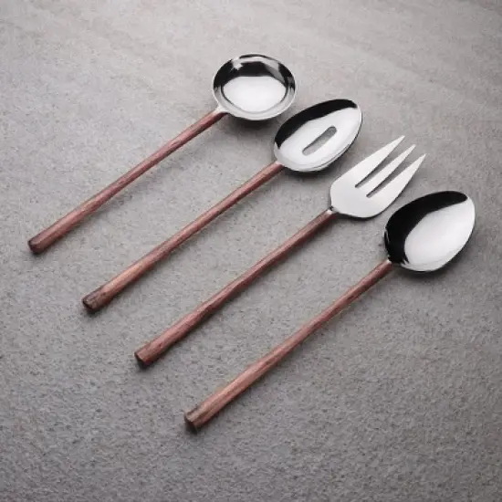 Inox Artisans Camellia Hostess Serving 4 Pc. Set image {4}