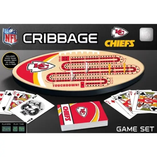 MasterPieces Officially Licensed  NFL Kansas City Chiefs Wooden Cribbage Game for Adults image {1}