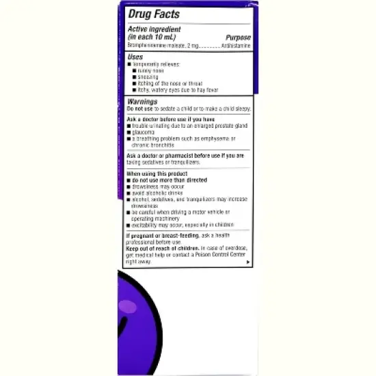 Dimetapp Children's Cold & Allergy Syrup Grape 8 Oz image {2}