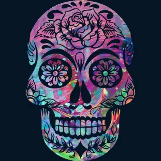 Boy's Design By Humans Halloween Sugar Skull By honeytree T-Shirt image {1}