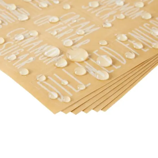 Talented Kitchen 145 Preprinted Spice Jar Labels with Seasoning Stickers, Numbers, White All Caps Letters on Clear Water Resistant Vinyl image {4}