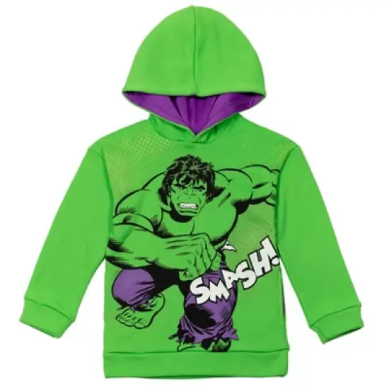 Marvel Avengers,Spider-Man Hulk Fleece Pullover Hoodie Toddler image {8}