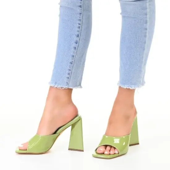 Journee Collection Womens Kammali Tru Comfort Foam Open Square Toe Block Heel Sandals Black 10 image {8}