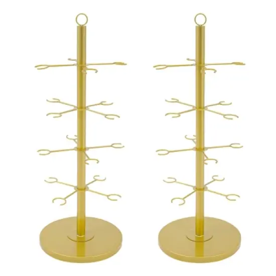 YIYIBYUS 2Pcs Wine Glass Display Stand, Champagne Tower, 4 Tier Cocktail Tree Stand image {6}
