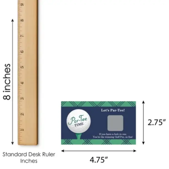 Big Dot of Happiness Par-Tee Time - Golf - Birthday or Retirement Party Game Scratch Off Cards - 22 Count image {4}