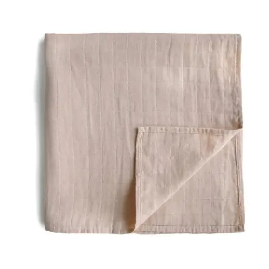 Mushie Muslin Swaddle Blanket Organic Cotton image {3}