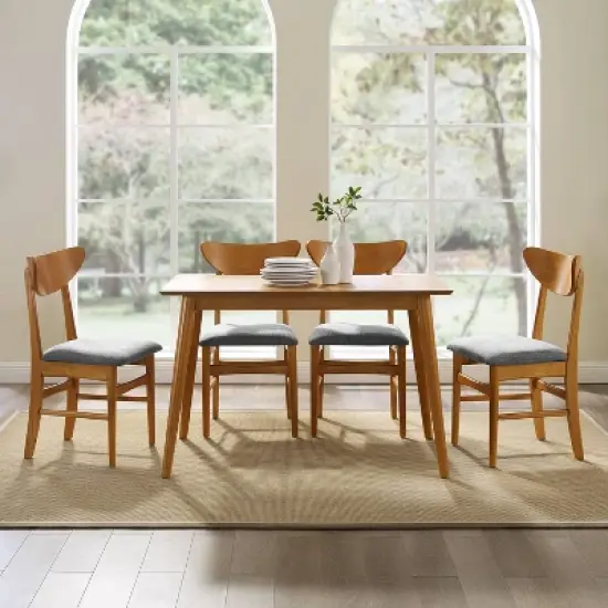 5pc Landon Rectangle Dining Set with Wood Chairs - Crosley image {4}