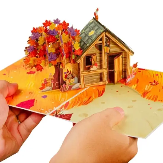 Paper Love 3D Frndly Cozy Autumn Home Pop Up Card image {4}