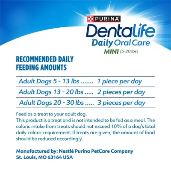 Dentalife Daily Mini Original Flavor Dental and Hard Chews Dog Treat - 6.8oz/24ct image {8}