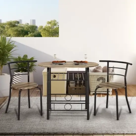 EROMMY Dining Table Set&ndash; Featuring a Stylish Faux Marble or Wood Grain Table with Modern Chairs image {6}