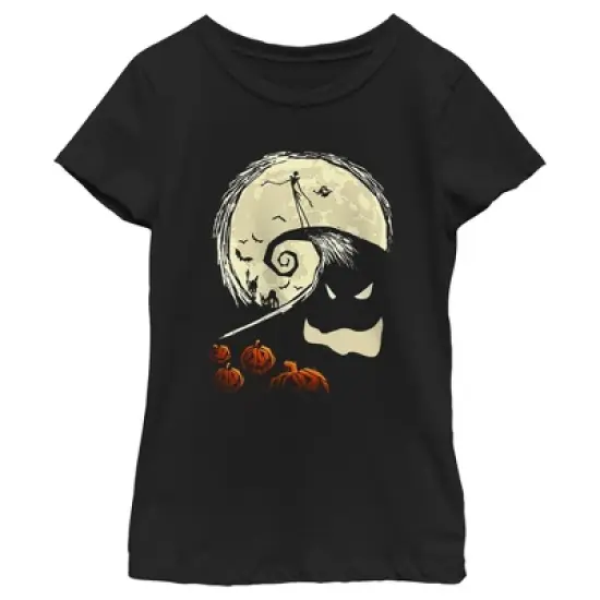 Girl's The Nightmare Before Christmas Spiral Hill Scene T-Shirt image {3}