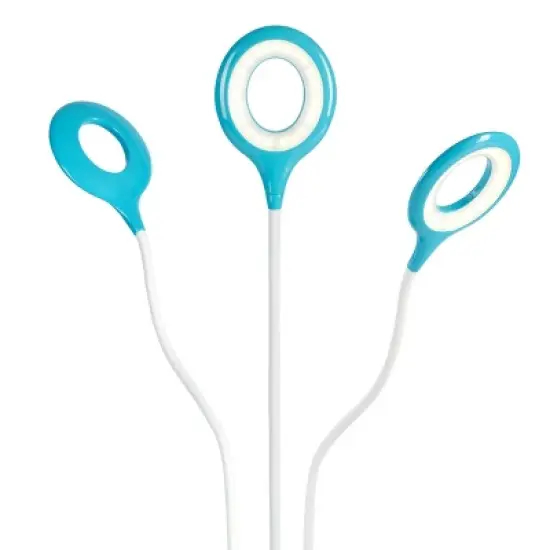 Insten LED Desk Lamp, Bright Table Lamp, Rechargeable, Flexible Neck, Touch Control, Adjustable Brightness, 400 Lumens, Blue image {3}