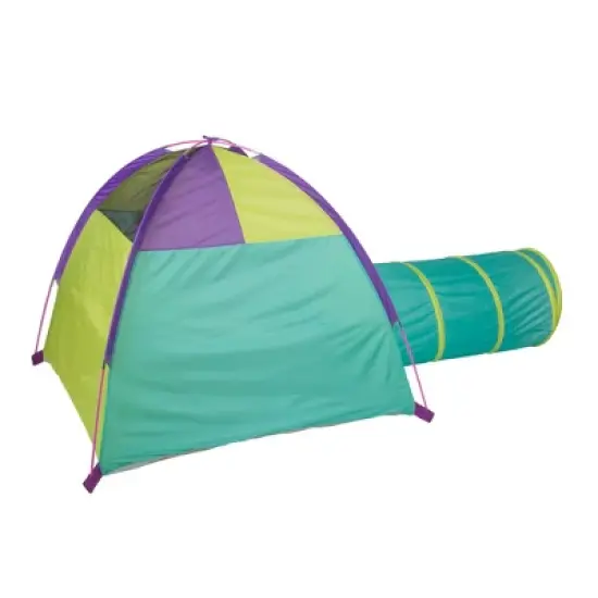 Pacific Play Tents Kids Neon Hide-Me Tent & Tunnel Combo image {3}