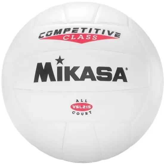 Mikasa VSL215 Competitive Class Volleyball, Size 5, White image {1}